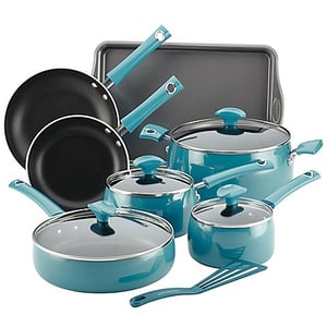 immediately-rachael-ray-teal-cookware-cityscapes-porcelain-enamel-12-piece-set-bed